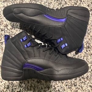 Jordan Black and Purple Sneakers